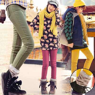 冬日時(shí)尚必備 韓版顯瘦加絨彈力翻毛卷邊修身小腳褲，打造溫暖與氣質(zhì)并存的女神范